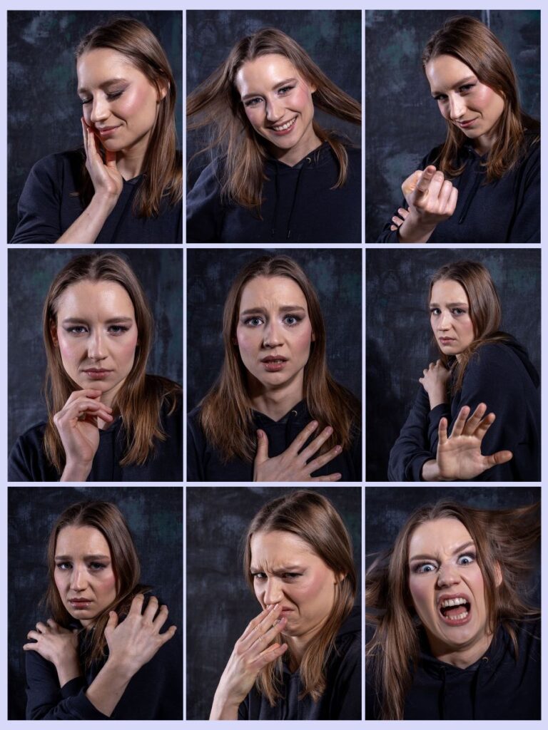 ekspresja mimika portret