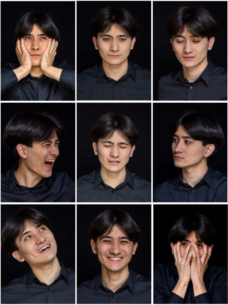 portret maski emocje twarze